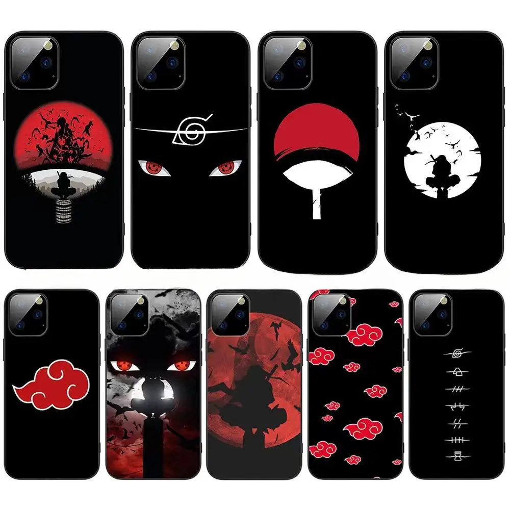 Naruto Anime Phone Case Tempered Glass Back Cover Shockproof Protective Shell for iPhone 17 16 15 Pro Max light transmittance