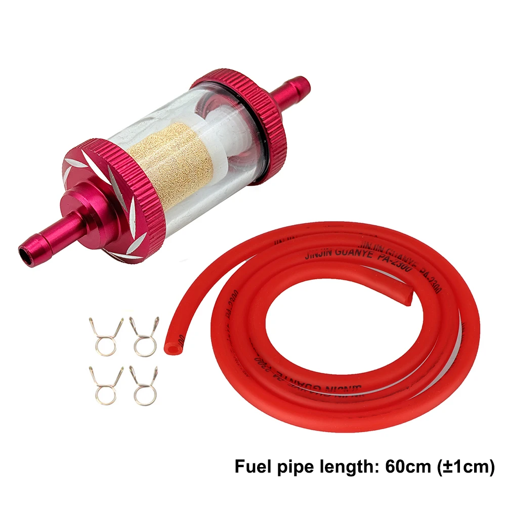 Geändert Universal 6mm Inline Kraftstoff Filter Aluminium Legierung Sheel Kupfer Kern Für Motorrad Roller ATV Dirt Pit Bike Motocross