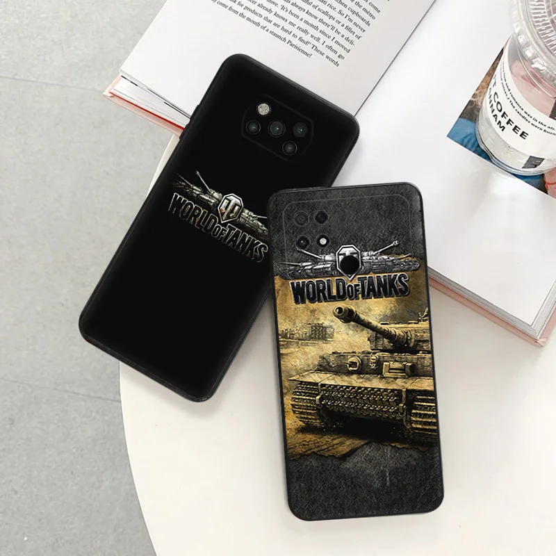 Silicone Black Phone Case for Xiaomi Mi Poco C61 F5 F4 GT F3 F1 X4 X3 X5 M3 M4 Pro M5 M5S C51 C50 C40 World Of Tanks Game Cover