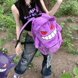 2023 New Pokemon Gengar Backpack Boys Girls Students Schoolbag Christmas Birthday Present Cartoon Storage Bag Trave Bag Gifts