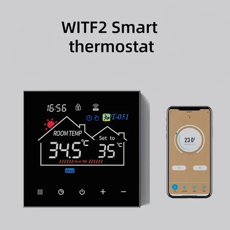 E15A 16A Programmable Thermostat Water/Gas Boiler Floor Heating Temperature Controll