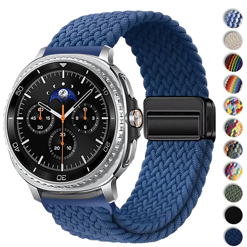 Magnetisch geflochten für Samsung Galaxy Watch 8 Classic Armband 44 mm 40 mm Nylonarmband Correa Pulseira für Galaxy Watch Ultra 2 Band