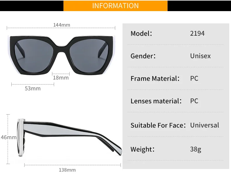 Luxus Marke frauen Sonnenbrille Mode Cat Eye Polygon Elegante Sonnenbrille Damen Vintage Brillen UV400 – Detail 6