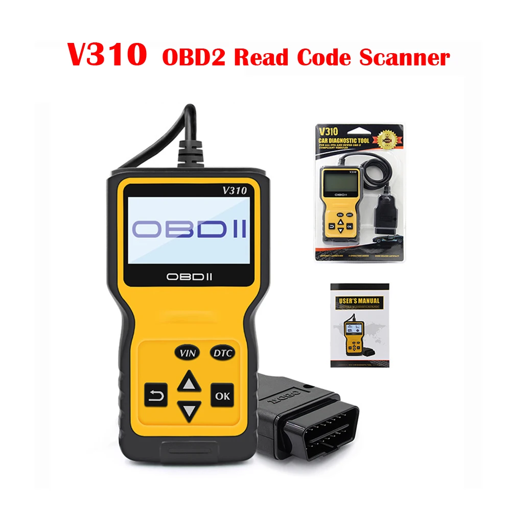 V310 Car OBD2 Code Reader Scanner Mini Fault Diagnosis Instrument Probe Automotive OBDII Diagnostic Tool Handheld Detector