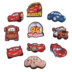 10pcs Cars Shoe Decorations Accessories Charms For Clogs Bogg Bag Bubble Slides Sandals