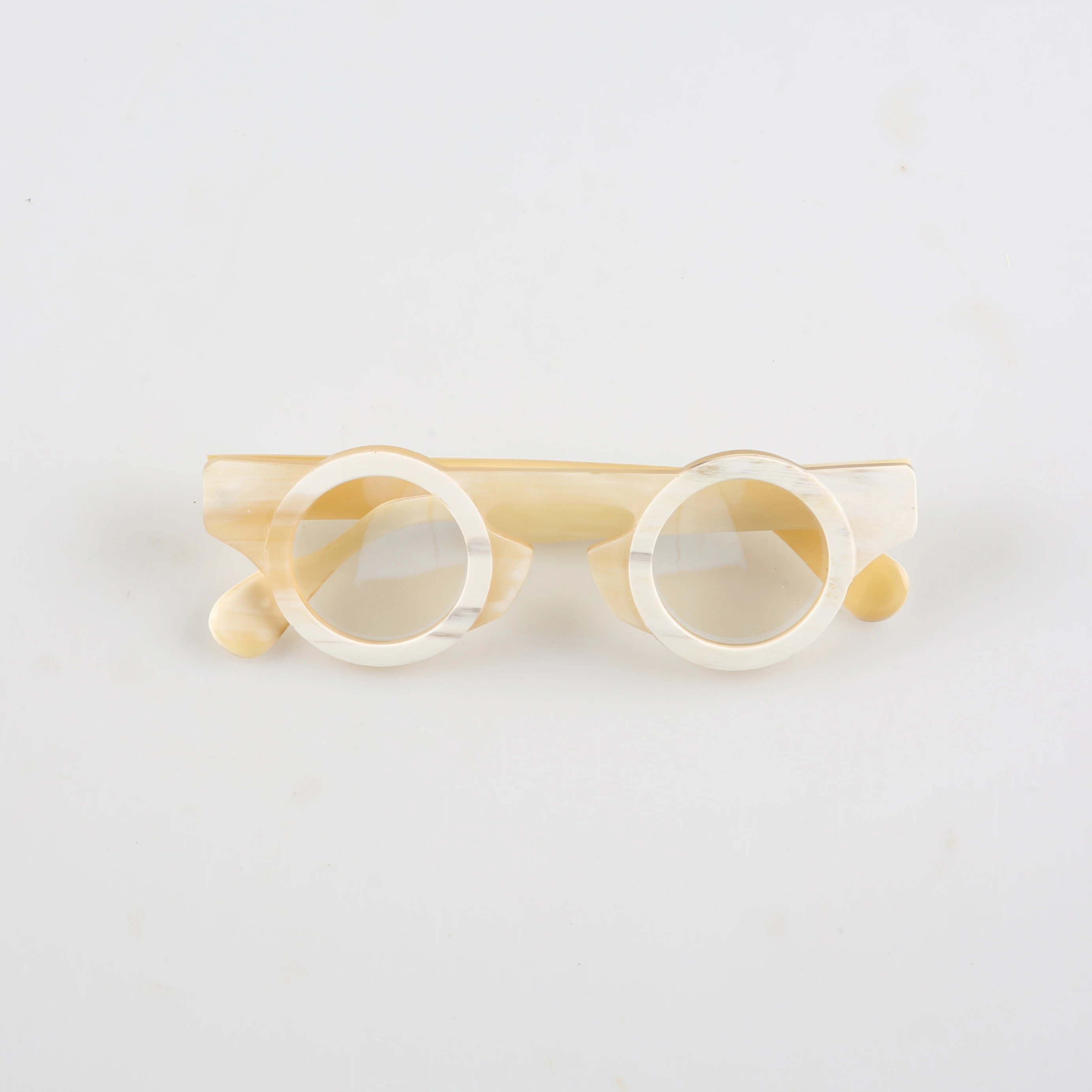 

Man's Glasses Frames Unique Vintage Handmade White Horn Prescription Eyeglass Frames Round Handmade White Horn Myopia Eyeglasses