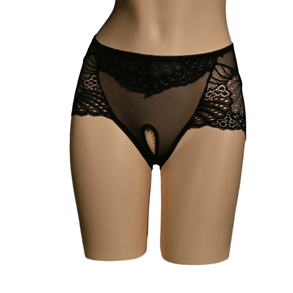 

Sexy Men Sissy Panties Male Lace Thong Open Crotch G-String Ultra-thin Transparent Briefs Lightweight Breath Underwear Lingerie