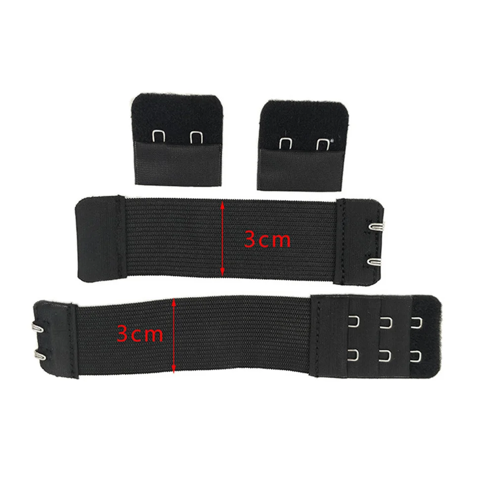 

8pcs Bra Extenders Buckle Adjustable Stretchy Band Black For Women Underwear Accessories Lingerie Hardware Multi-Purpose