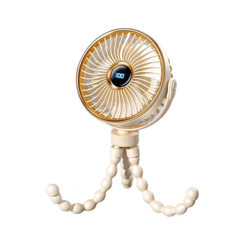 Stroller fan Home charging silent octopus fan Portable baby stroller A must for summer cooling