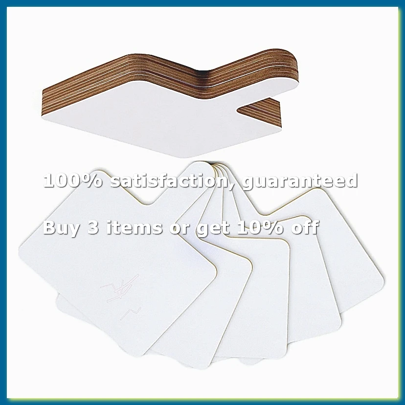 10Pcs 9.6X8Inch Dry Erase Answers Paddle, Handhold Wooden White Board Double Sided Dry Erase Answer Board