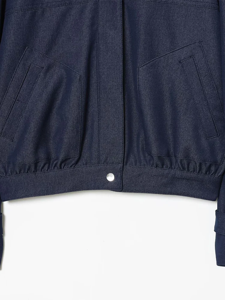 النمط الأوروبي والأمريكي 2025 الشتاء الوافدين الجدد الملابس النسائية متعددة الاستخدامات عارضة الوقوف طوق منفذها سترة #5