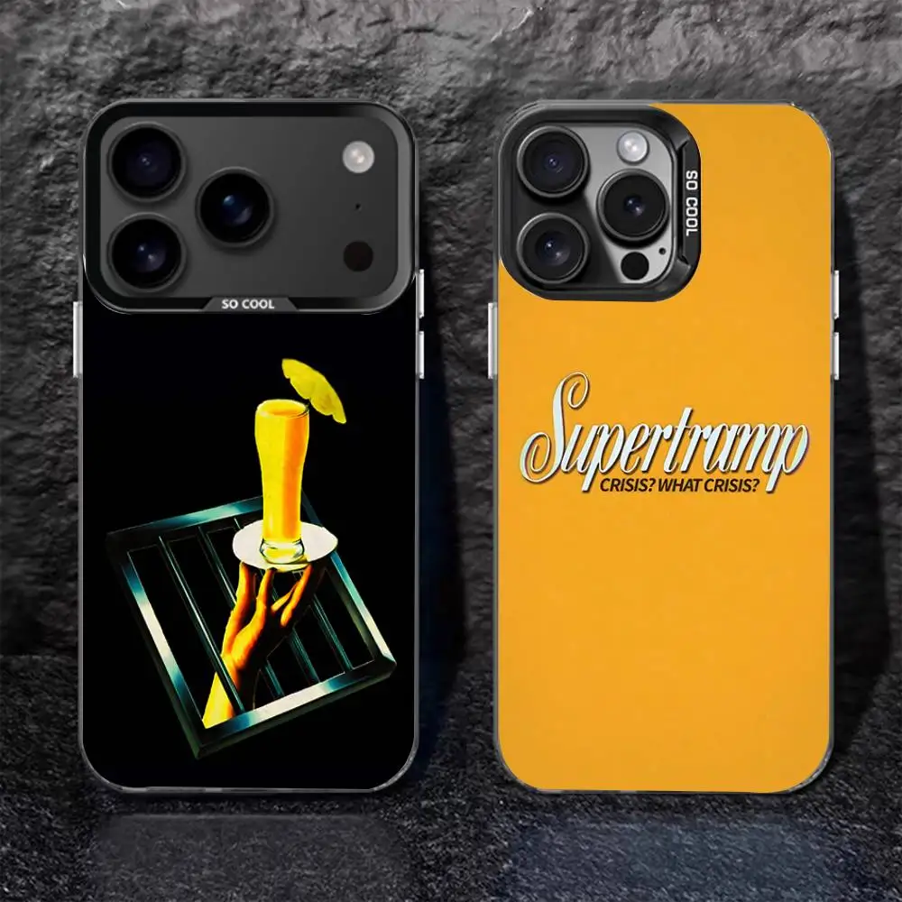 

S-Supertramp Breakfast in America For iPhone 17,16,15,14,13,12,11,Pro,MAX,Plus Black Shockproof Candy Matte Cover