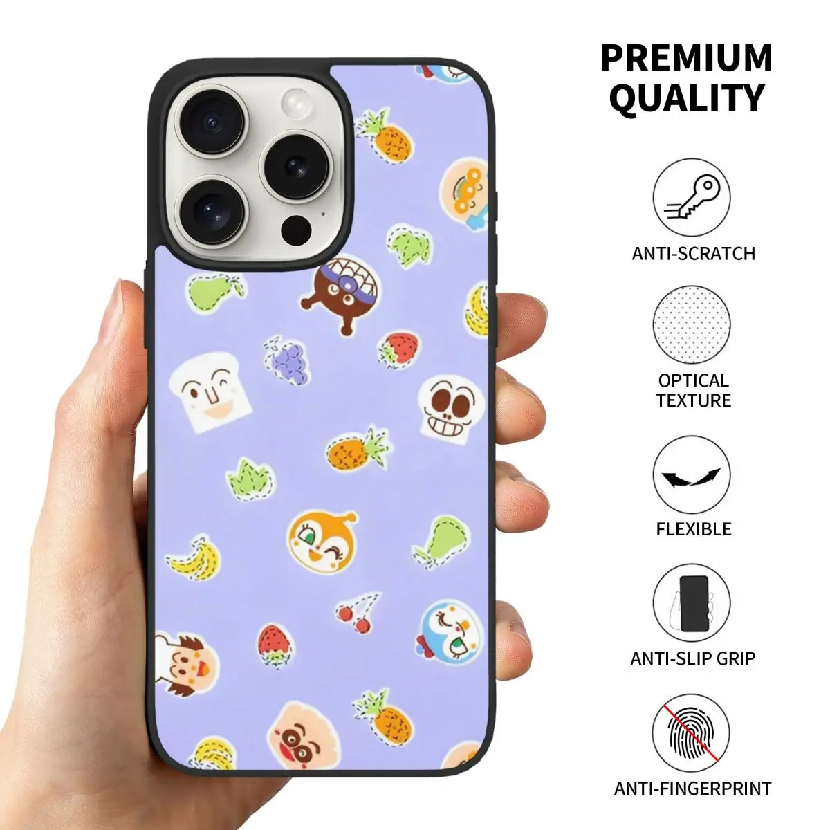 Новинка Anpanmand, чехол с рисунком аниме для iPhone 15 Pro Max, мягкий чехол из ТПУ Baikinman Melon Girl, защитный чехол для объектива камеры