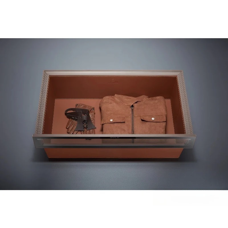 الأثاث خزانة الأجهزة خزانة غرفة نوم الملحقات الجلود تخزين سحب رف بنطلون #6