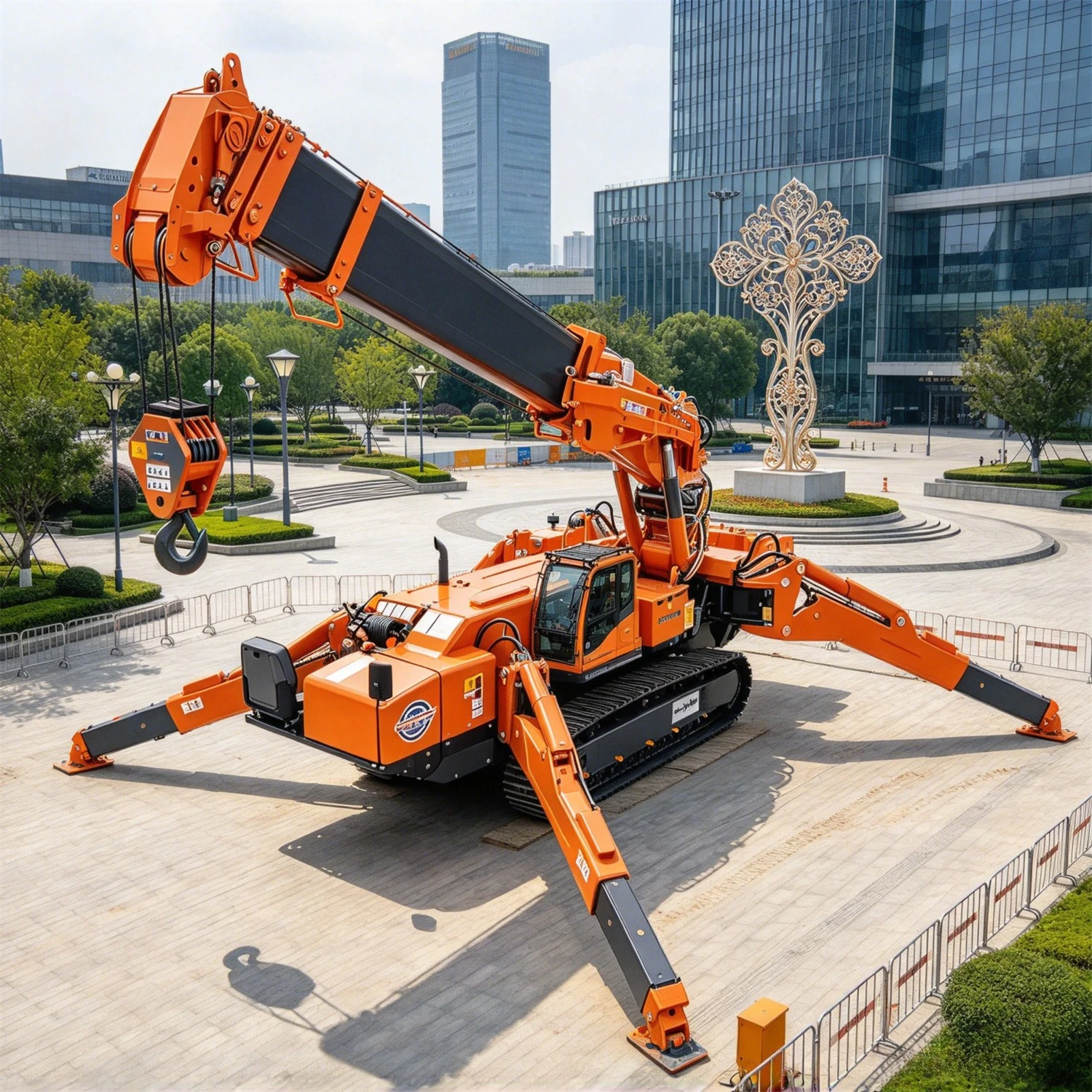 Compact Spider Crawler Crane Hydraulic Telescopic Boom Narrow Space Lifting Crane Building Maintenance Use Mini Spider Crane