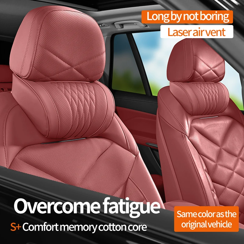 Car Headrest Lumbar Support Lumbar Cushion Memory Foam Cushion Backrest Lumbar Pillow Car Comfortable Neck Pillow Car Accsesorie