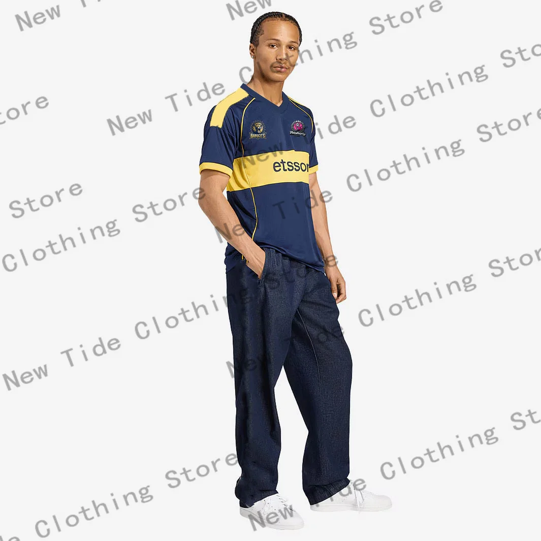 تي شيرت جيرسي صيفي مريح للرجال لكرة القدم، تصميم فريد لعشاق الرياضة والأنشطة الترفيهية، ملابس المد الجديدة