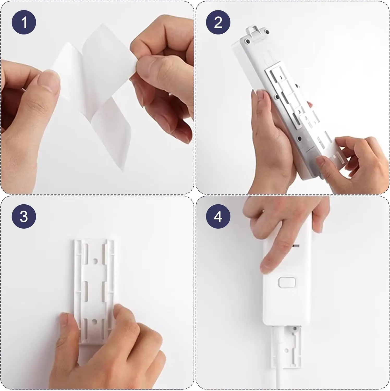 Power Strip Holder Self-Adhesive Desktop Socket Fixer Adhesive Punch-Free Socket Holder Cable Management Desktop Socket Fixer image 6