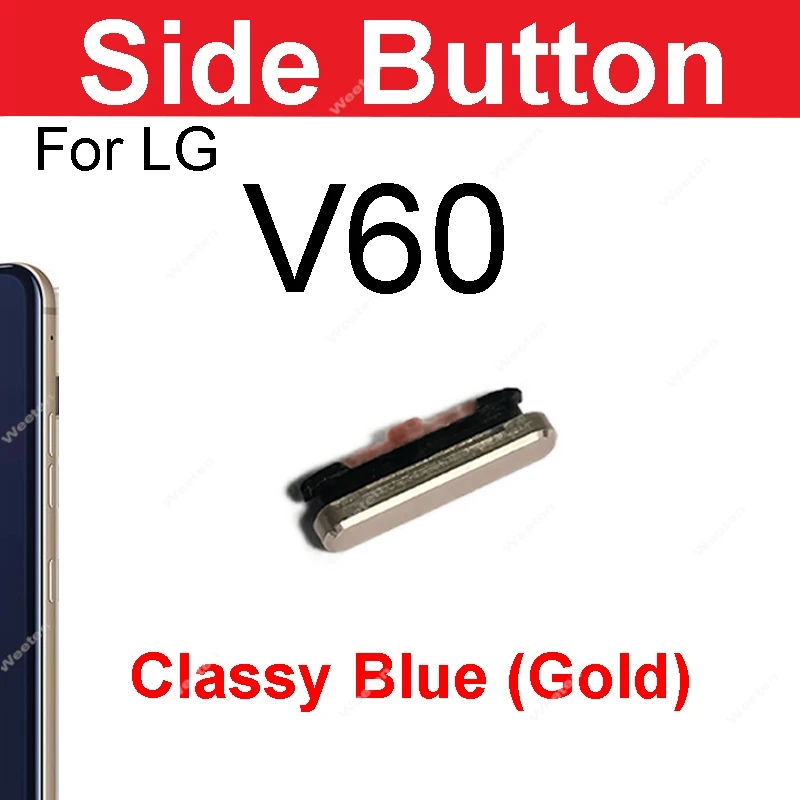 Side Button Side Key For LG V60 Power Adjustment Switch Side Keypads Cell Phone Replacement Repair Spare Parts