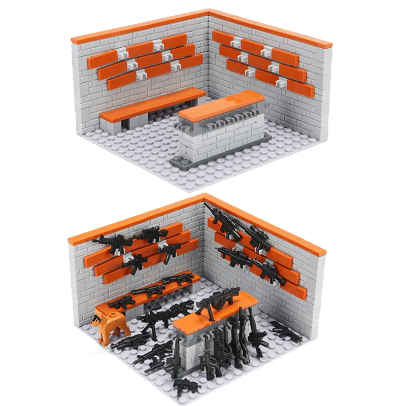 WW2 Militär Armee Polizei Soldat SWAT Waffen Zimmer Bausteine MOC Figur Zubehör Modell Ziegel DIY Spielzeug