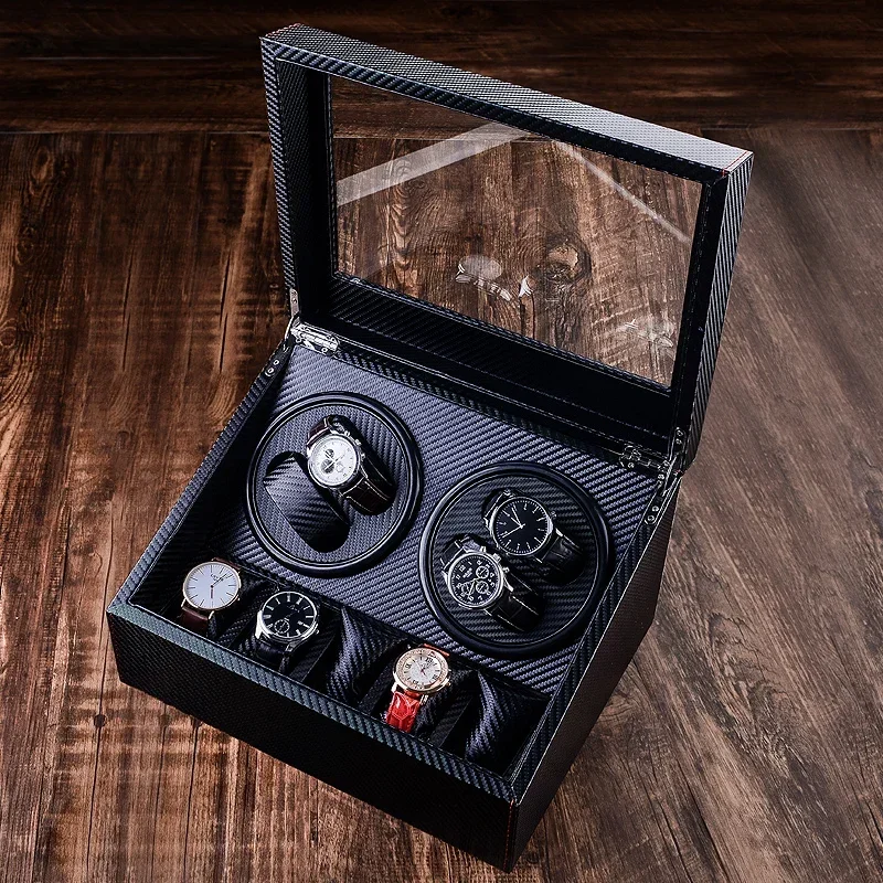 Watch Winders for Mechanical Watches Automatic Rotator Double Layer Cabinet Silent Display Storage Precision