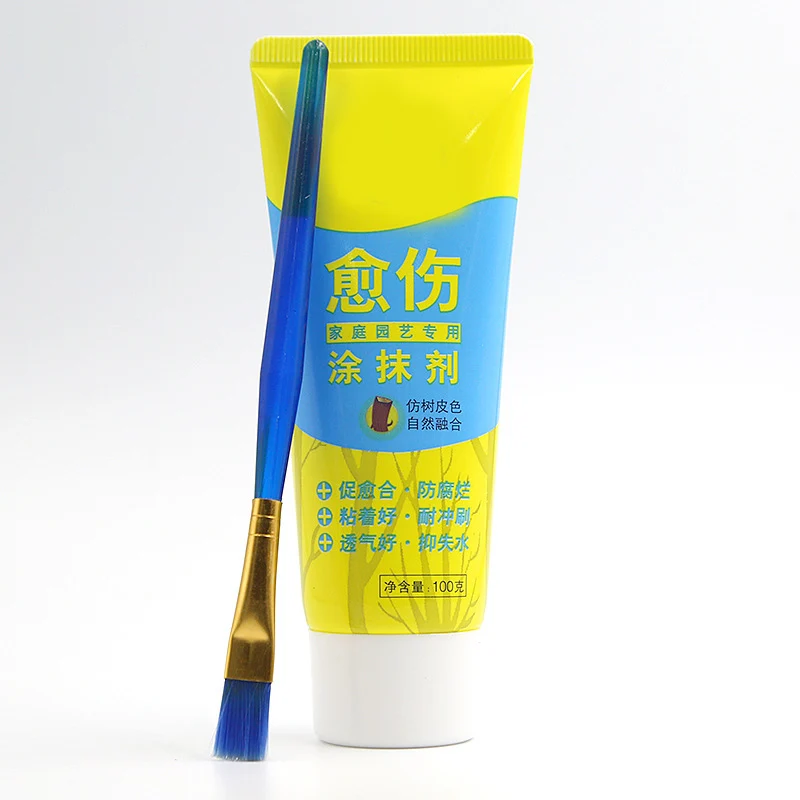 Tree Wound  Cut Paste Smear Pruning Compound Sealer with Brush Accessories Compound Sealer With Brush Smear 100g