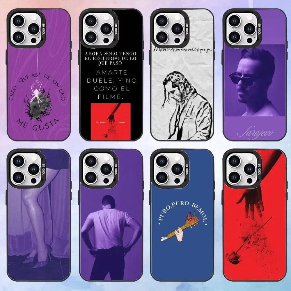 

J-sose M-madero S-sarajevo Phone Case For iPhone17,16,15,14,13,12,11 Plus,Pro Max Black Candy Matte Shockproof Cover