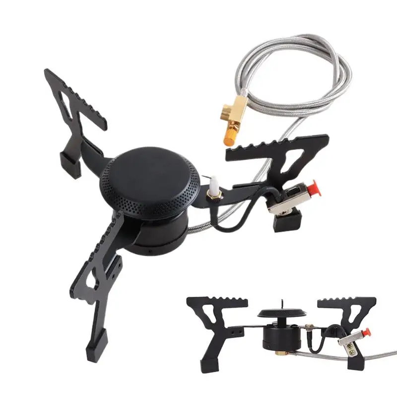 

Camping Stove Portable Folding Windproof Stove Windproof Foldable Burner Cooker For Mountaineering Backpacking Outdoor Road Trip