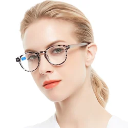 Round Reading Glasses Women Presbyopia Glasses Frame Luxury Brand Anti Blue Light Glasses Fashion Design Prescription Eyeglasses
