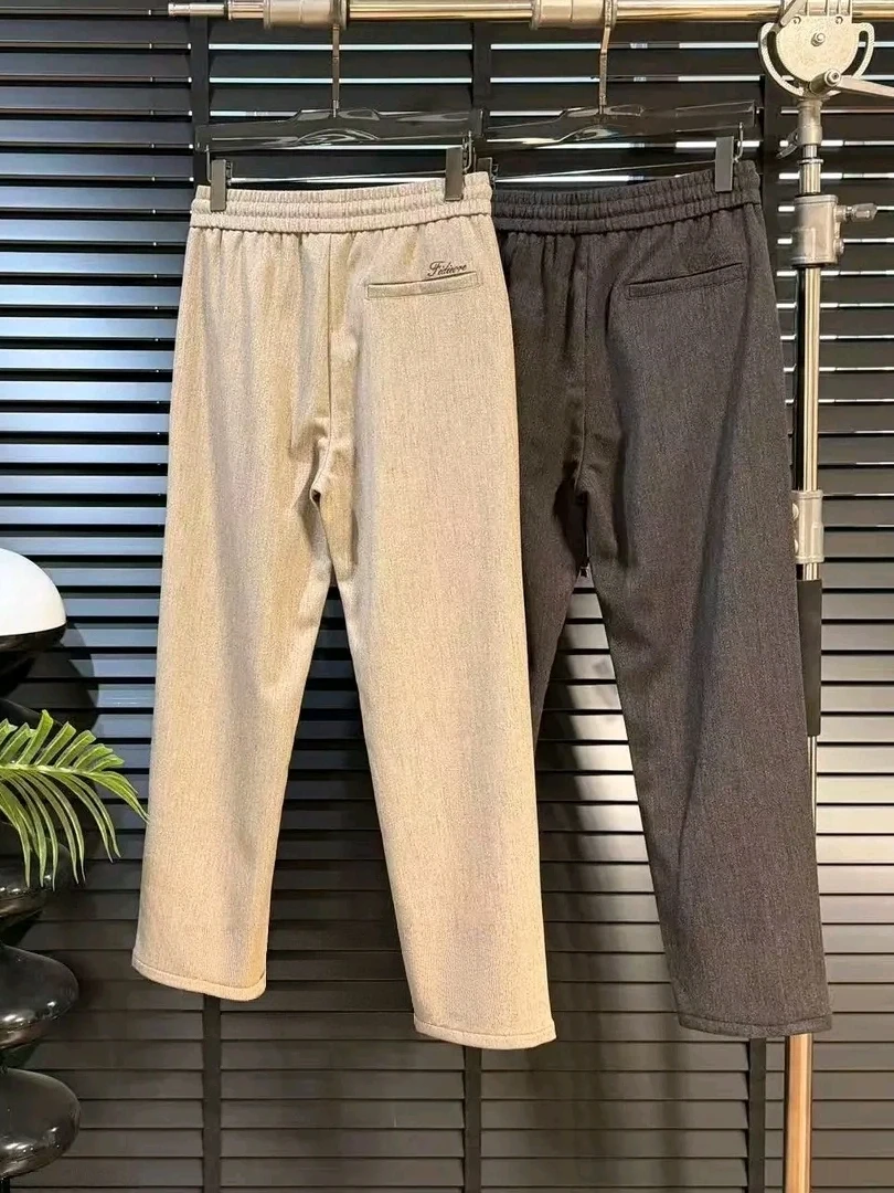 

New Men's Casual Pants Spring Autumn Season Versatile Trendy High Quali Cool Busin Sle Straight Leg Fit Chinese Made