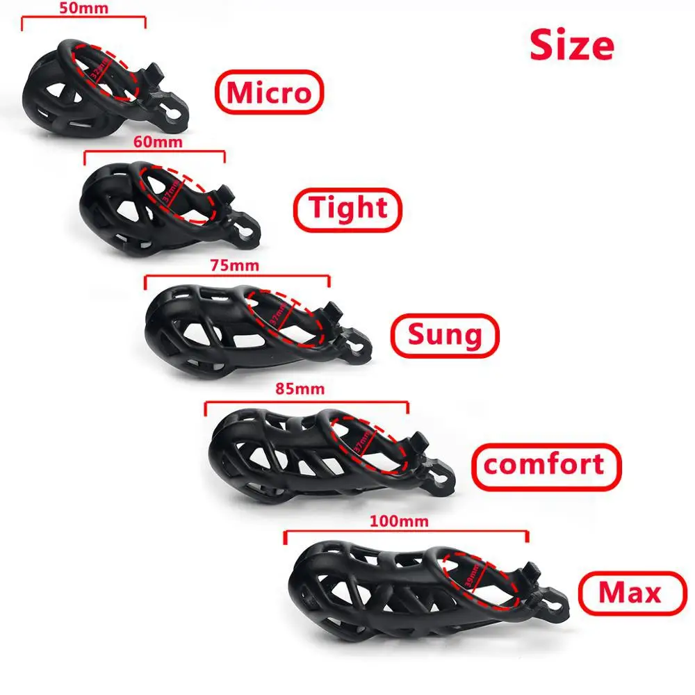 Sissy Male Chastity Cage Sex Toys Discreet Sissy Femboy Chastity Cock Cage Device Penis Rings Male With 4 Size Men's Adult Goods - view 4