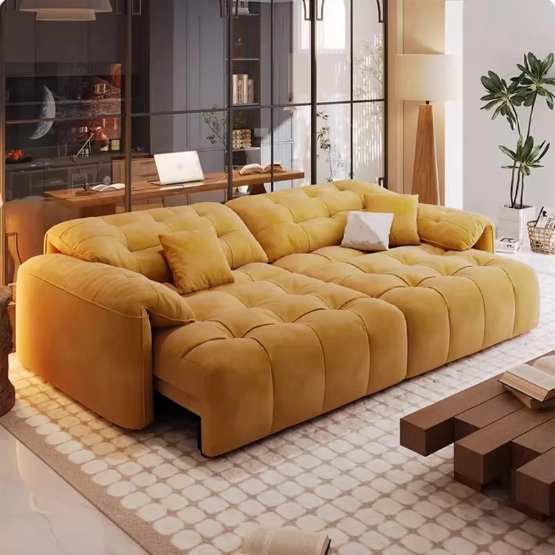 Electric Sectional Sofa, Elephant Ear Luxury Couch with Scratch‑Resistant Pet‑Friendly Fabric for Living Room Home Furniture