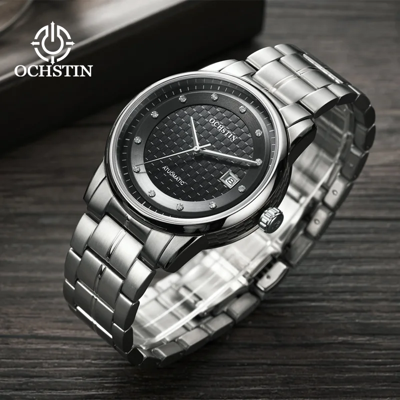 Swiss brand OCHSTIN automatic mechanical watch stainless steel shell solid steel belt business high-end mechanical men's watch*