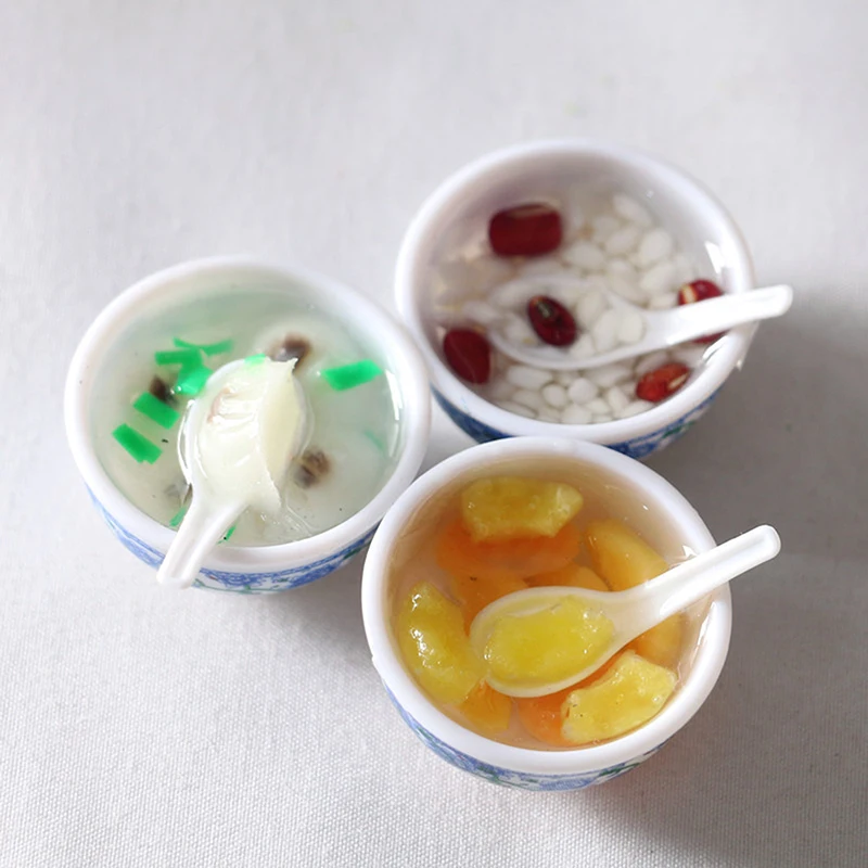 1:6 وعاء دمية صغير الحلويات الغذاء لدمية اكسسوارات ديكور المطبخ اللعب