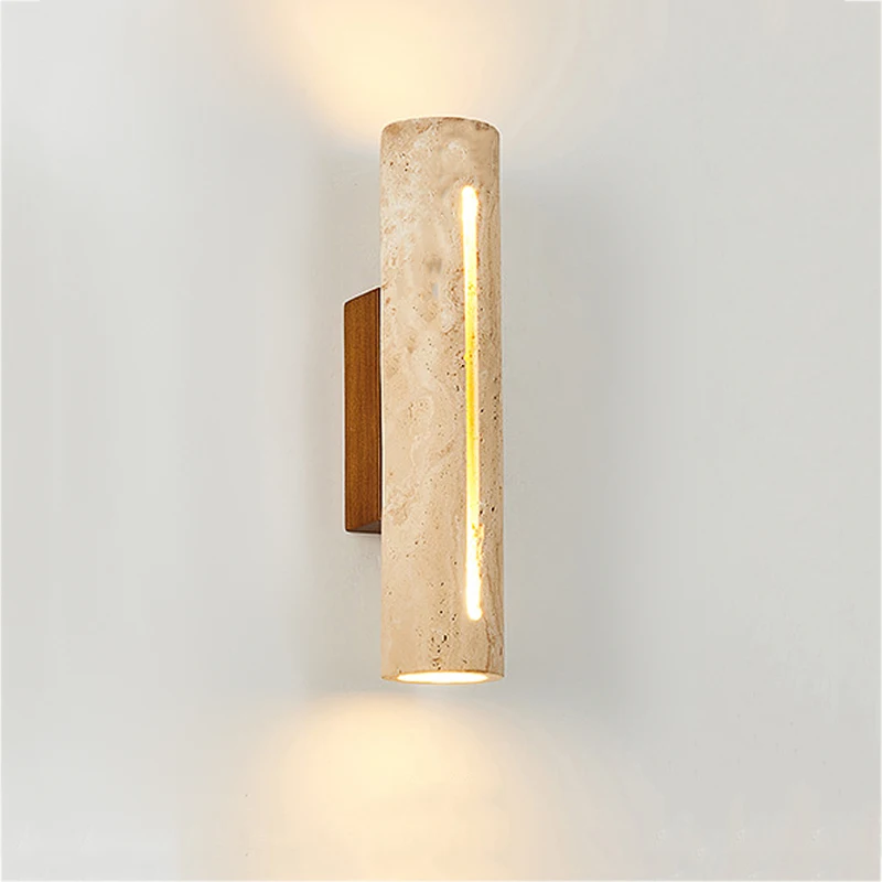 wabi sabi pedra natural lampada de parede up down sala quarto cabeceira luzes led escada corredor decoracao sconce japao 01