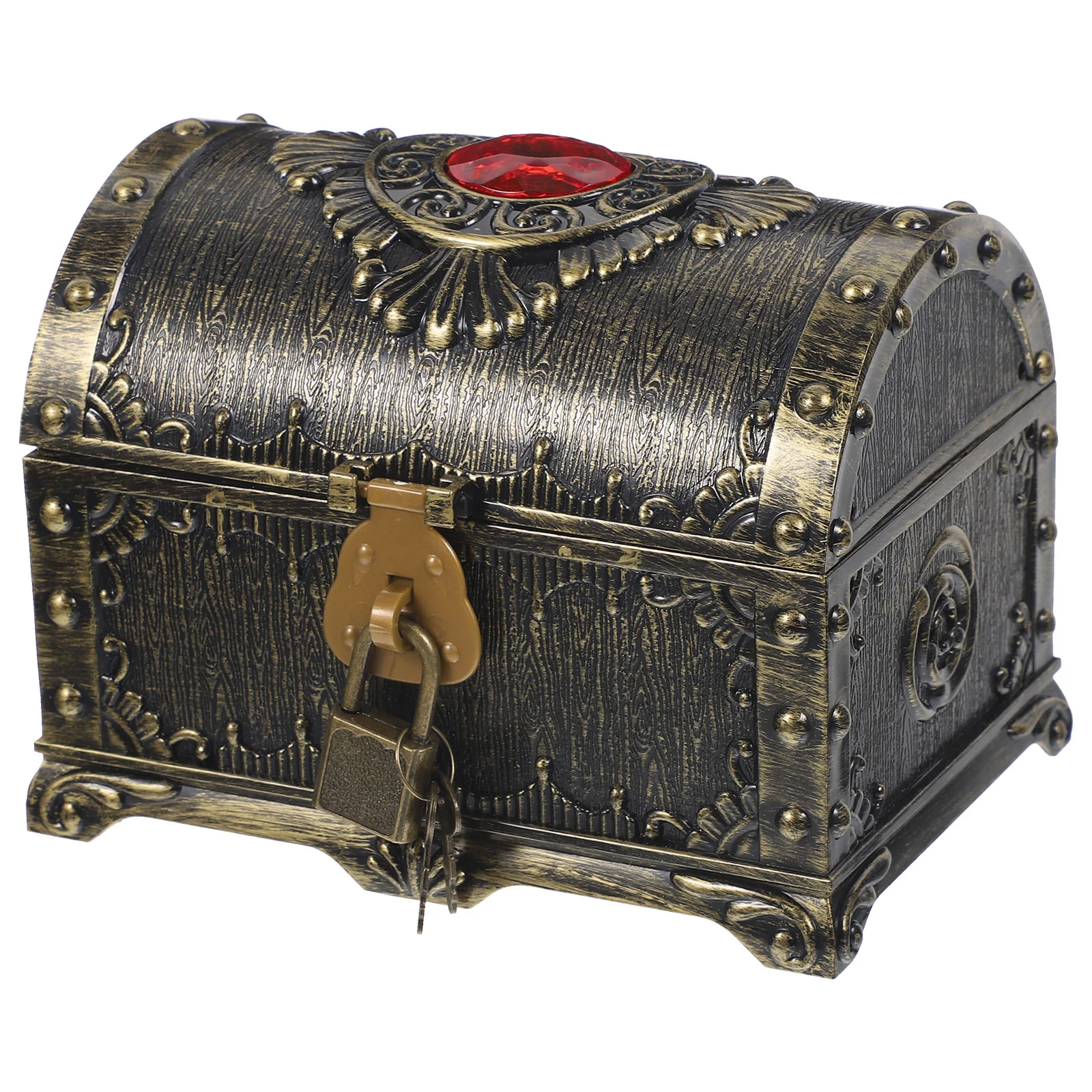 

Treasure Chest Ornaments Jewelry Case Pirate Organizer Plastic Boxes For Storage
