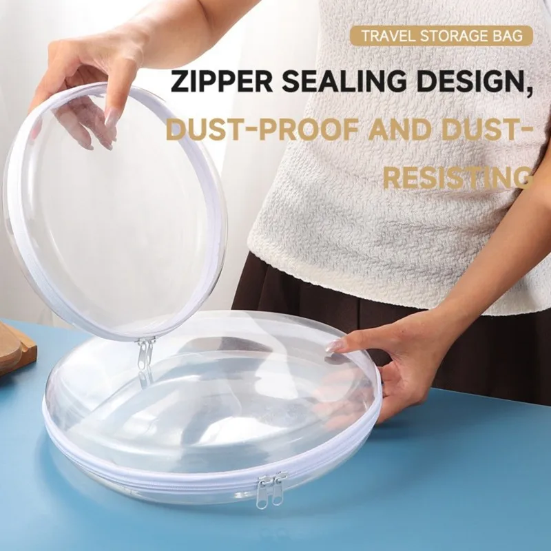 Easy Use 3PCS Clear Round Hard Shell Organizer Cases