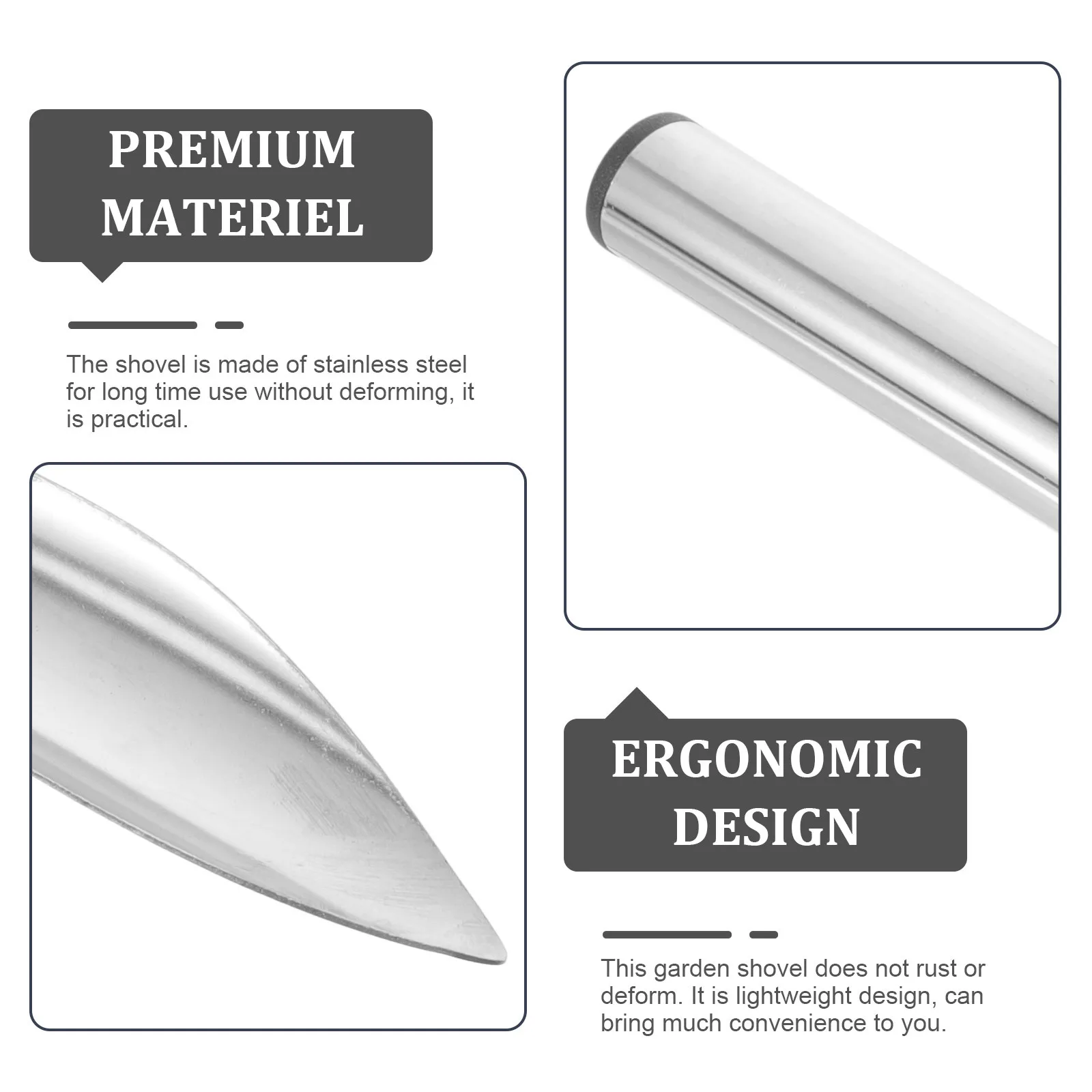 

Small Garden Shovel Stainless Steel Hand Trowel For Planting Weeding Soil Loosening Multi-Use Gardening Tool Portable