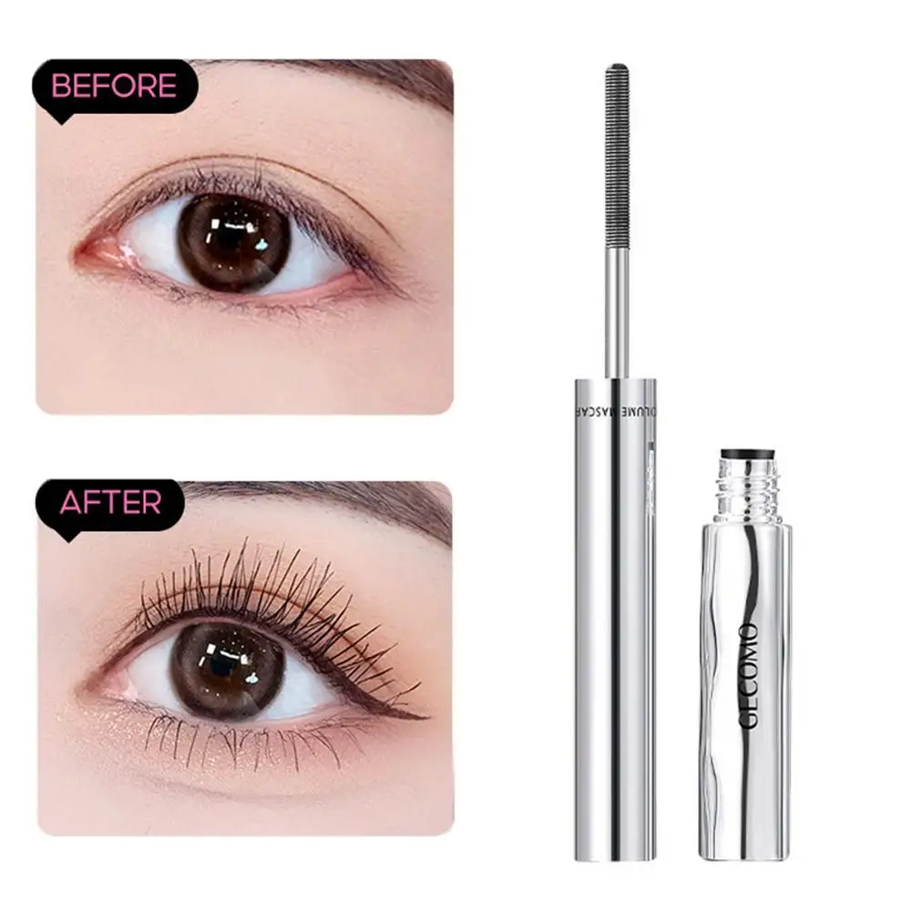 FOR GECOMO Slender＆Dense Mascara Smudge-Proof Long-Lasting Natural Brush Thickening Curling Mascara D8S3