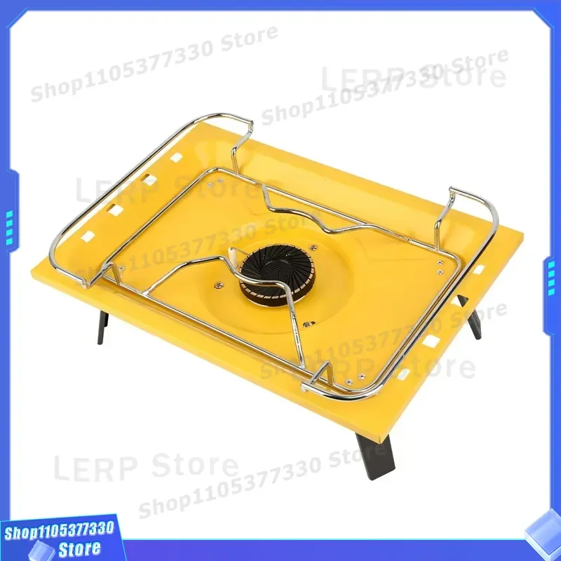 Portable Outdoor Cassette Stove Foldable Desktop BBQ Grill Dual Use IGT Camping Gas Burner for Picnic Hiking Travel Cooking