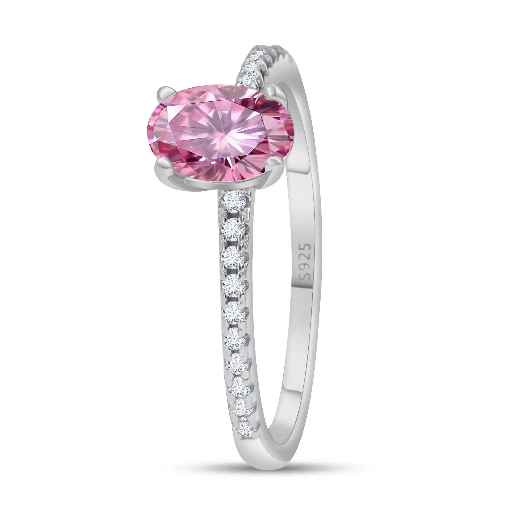 1,0 Karat Königsblau Farbe Moissan ite Ring Sterling Silber massiv Gelbgold Farbe Hochzeit Verlobung ringe für Frauen – Detail 6