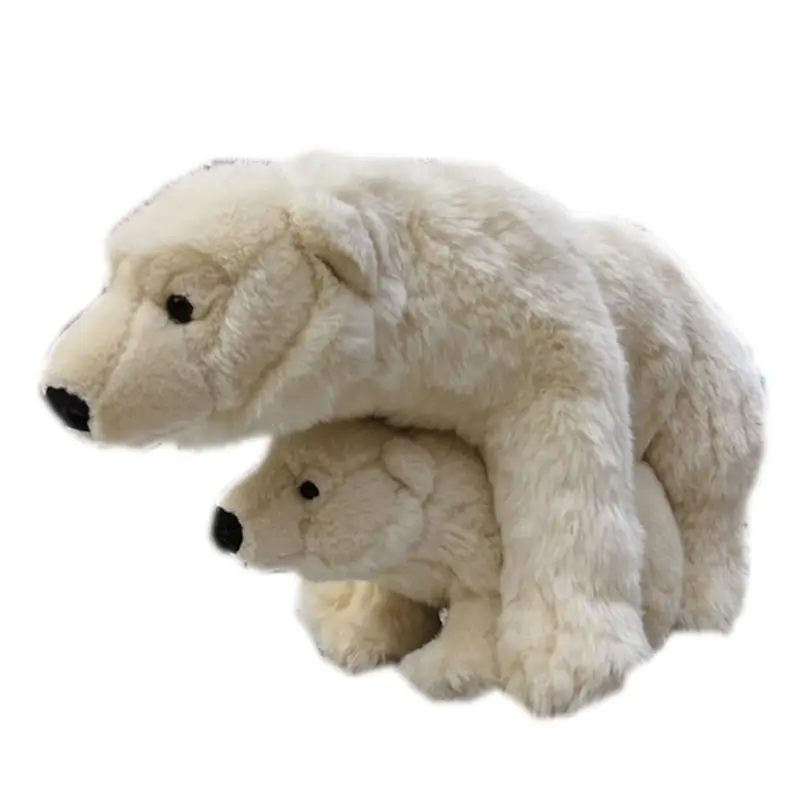 Simulatie Moeder en Kind Ijsbeer Knuffel Pop Schattige Grote Beer Pop Verjaardagscadeau Valentijnsdag Cadeau L44xH26cm