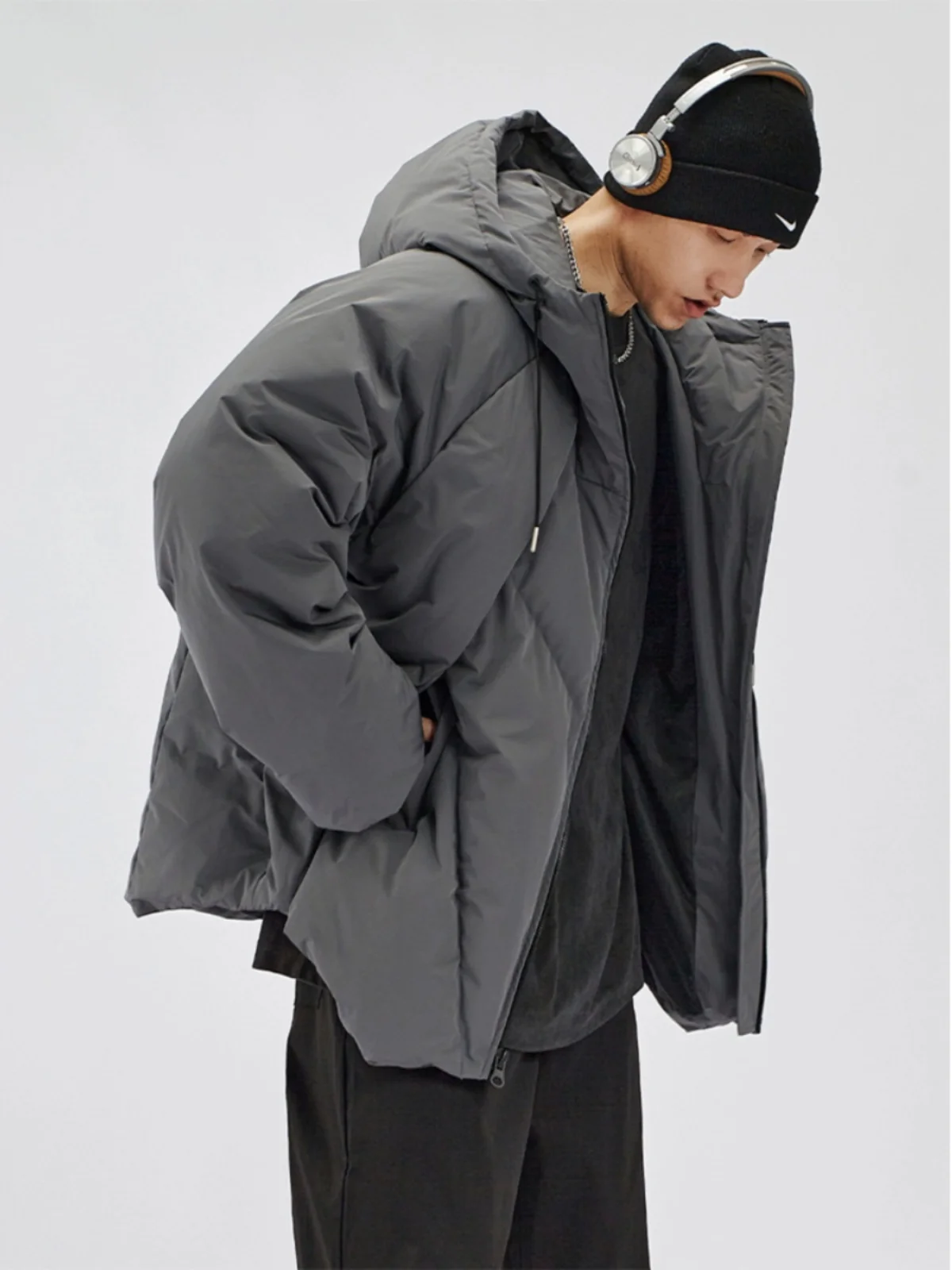 

Мужская утепленная куртка American Sle Outdoor с капюшоном, на хлопковом пуху, деконструированный дизайн, молодежный тренд, теплая, для студентов