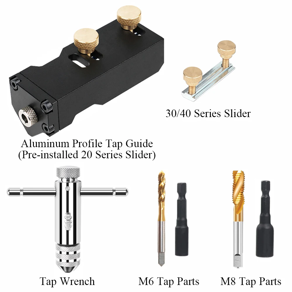 Portable drill guide angle drill jig accessories tap guide aluminum profile tapping assistant tap guide jig