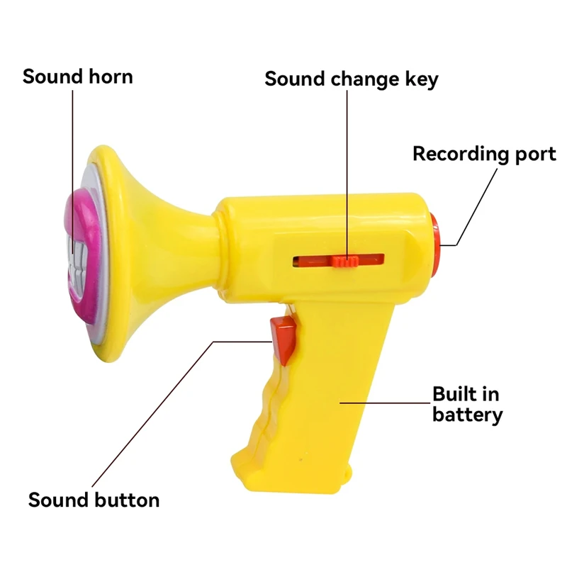 Kids Voice Changer Toy With 6 Sound Effects Role Play Handheld Speaker Funny Parody Microphone For Kids Pretend Play Amplifier