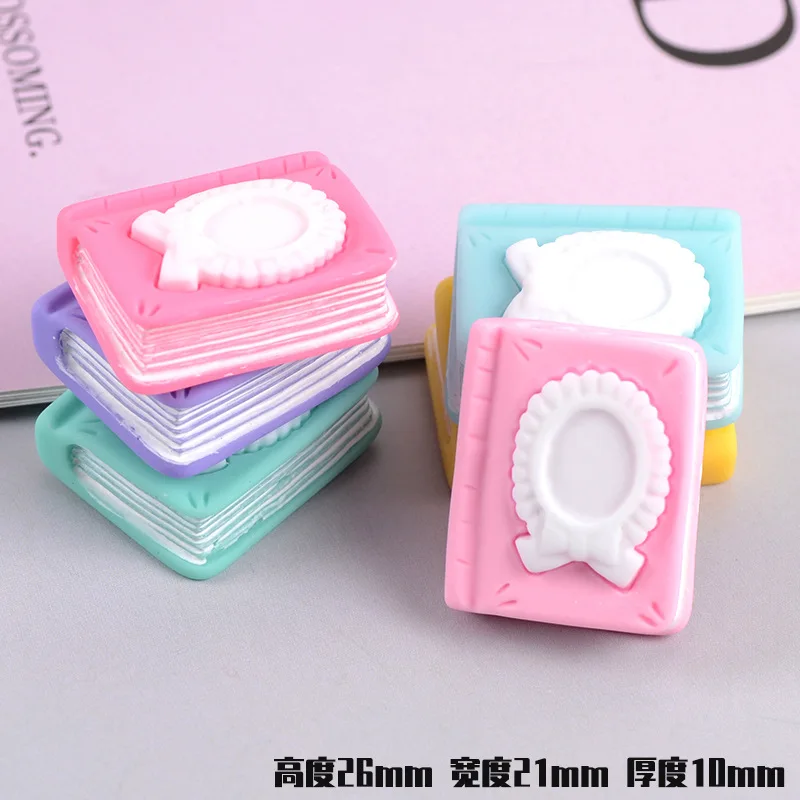 10pcs Kawaii Diy Resin Mini Notebook Scrapbooking Materials Cabochons Flatback Planar Miniatures Flat Back Embellishments Figure