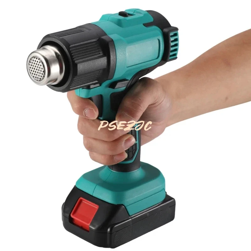 Pistola de ar Quente Portátil de Alta Potência Pistola de Cozimento de Filme Termoencolhível Pequeno Plástico sem Fio Carregamento de Bateria de Lítio 21v