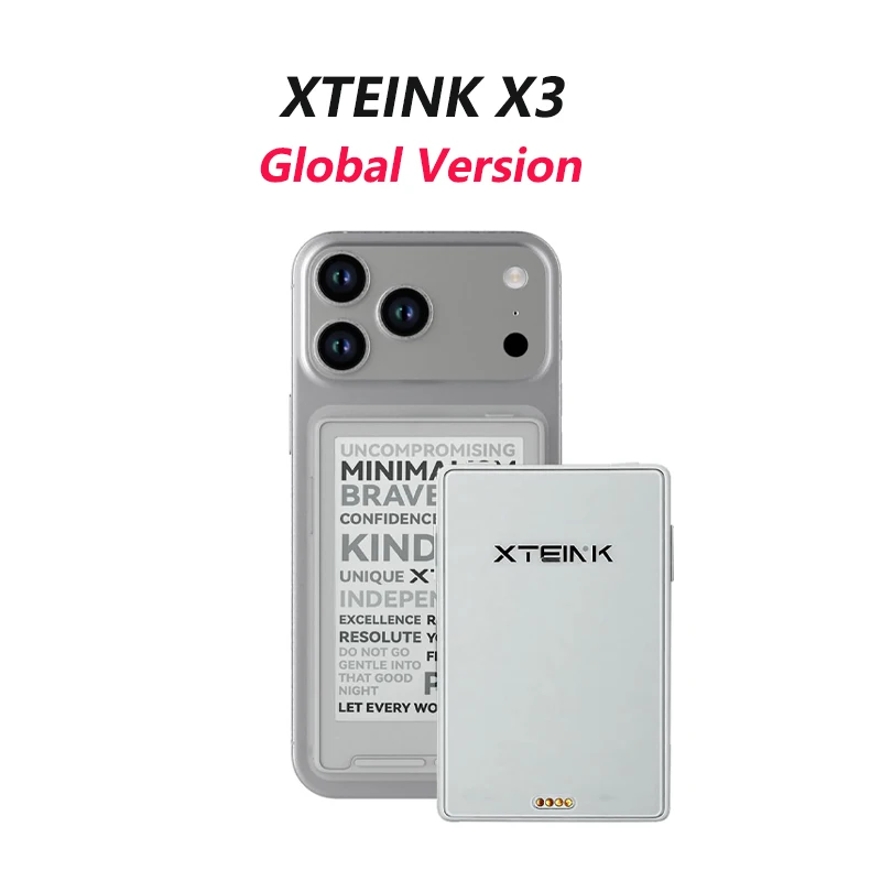 XTEINK X3 Global E-Reader 3.7' Support CrossPoint Firmware Ultra Light Magnetic Attach to Phone Gyroscope Turn Page Pocket EBook