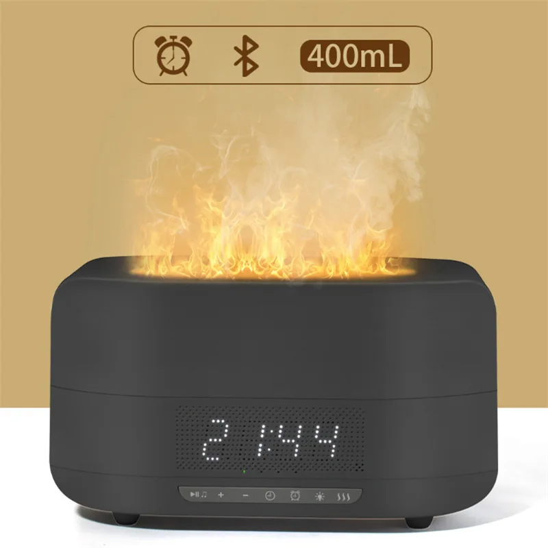 Nordic Simple Bluetooth Flame Aromatherapy Machine Simulation Flame Humidifier Bluetooth Speaker Ambient Light Gift Humidifier