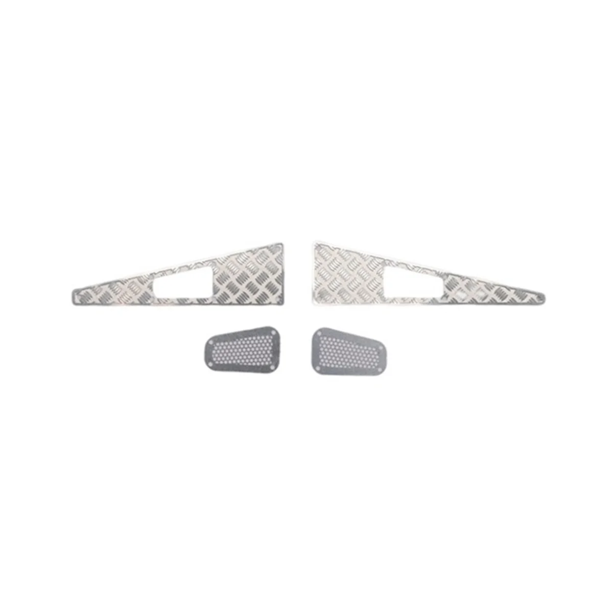 Metal Steel Hood Skid Plate Decorative Sheet Intake Grille for Traxxas TRX4M Defender 1/18 RC Car Upgrade Parts,Silver